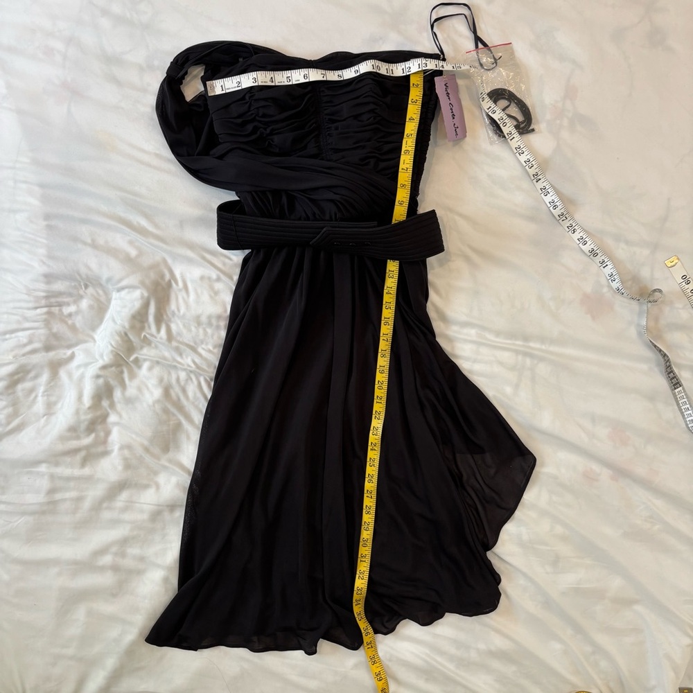Victor Costa Black One-Shoulder Dress‎ - Picture 10 of 14